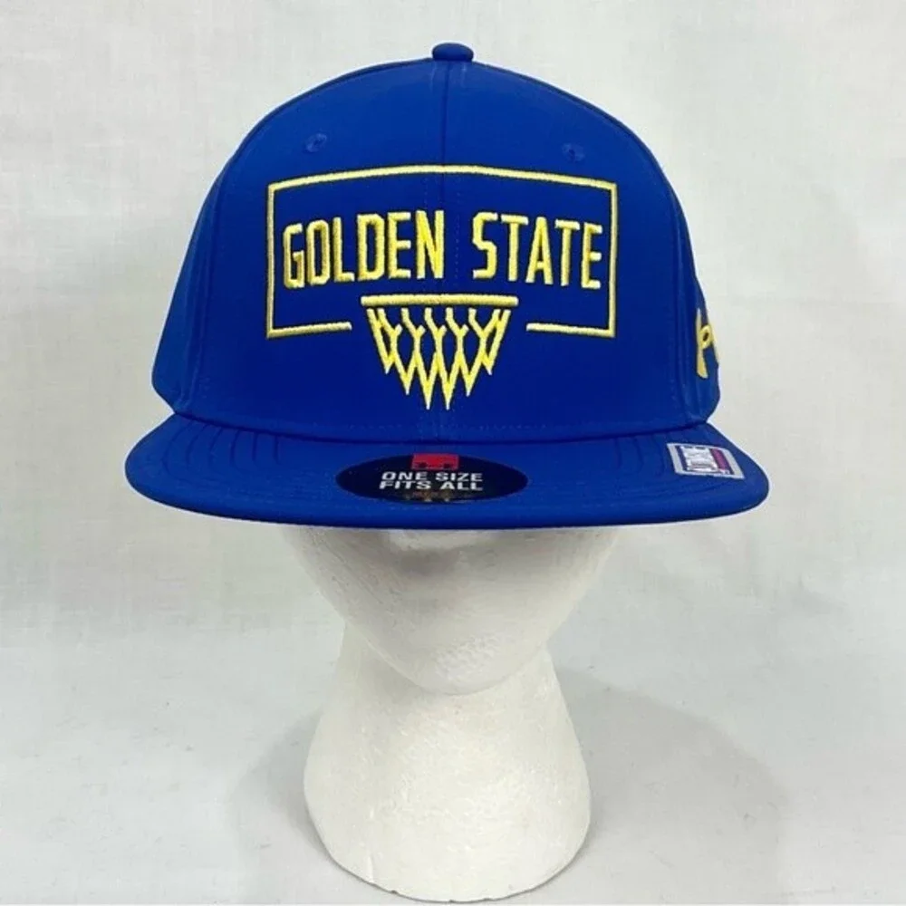 Golden State Warriors Blue Hat Cap New Under Armour HTF Flat Bill Snapback OSFA